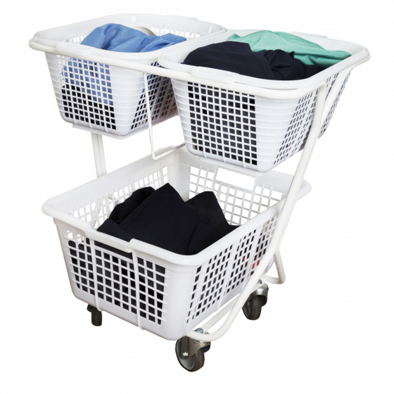 Trolley for laundry basket