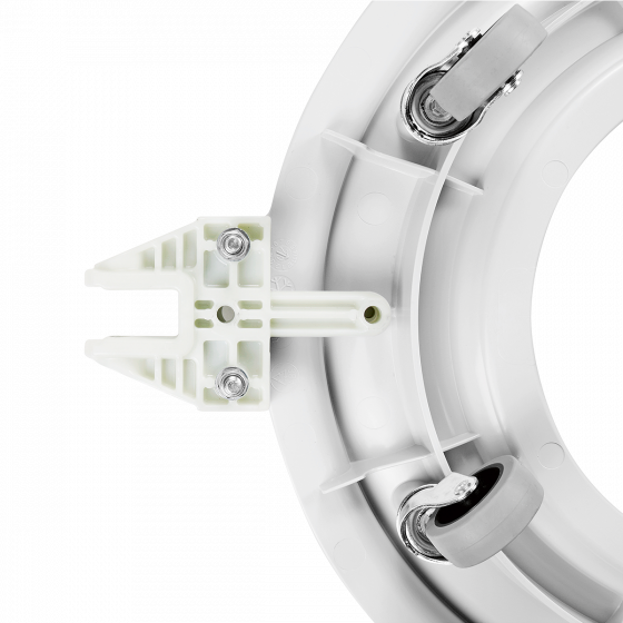 5-wheel round dolly - steel wheel housing