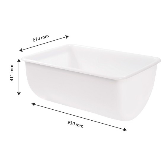 Bac grand volume semi-cylindrique