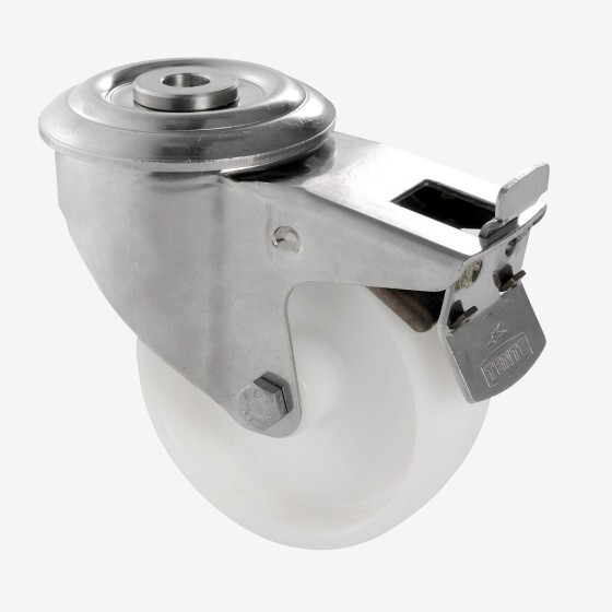 Large volume container - 4 pivoting wheels (2 brakes)