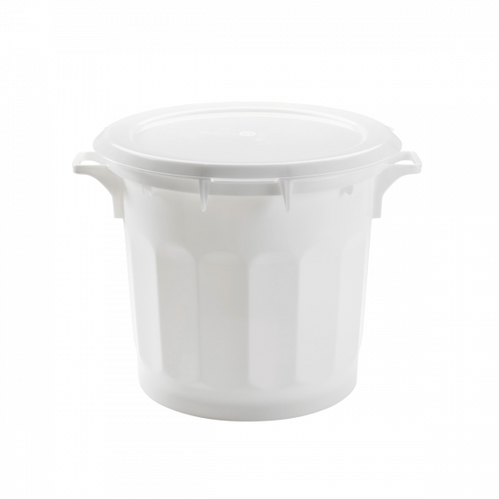 Couvercle plat pour conteneur rond HACCP 75 L et baquet 50 L