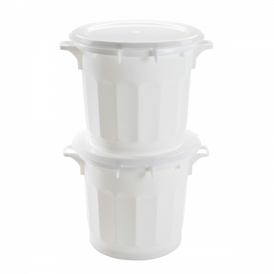 Couvercle plat pour conteneur rond HACCP 75 L et baquet 50 L