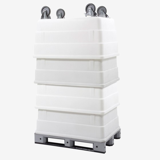 Bac grand volume double-paroi - chape inox