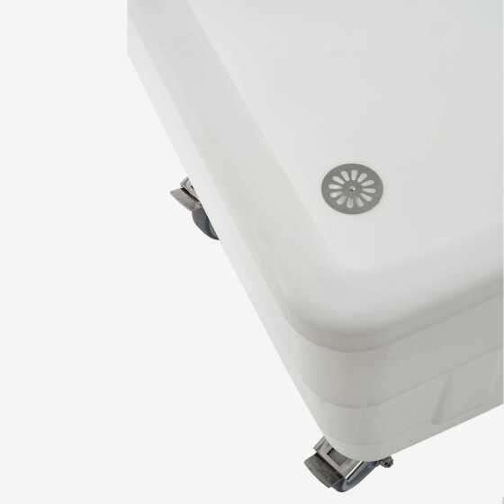 Bac grand volume double-paroi - chape inox