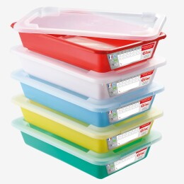Bacs plat témoin + couvercle - lot de 5