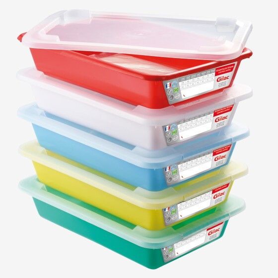 Bacs plat témoin + couvercle - lot de 5
