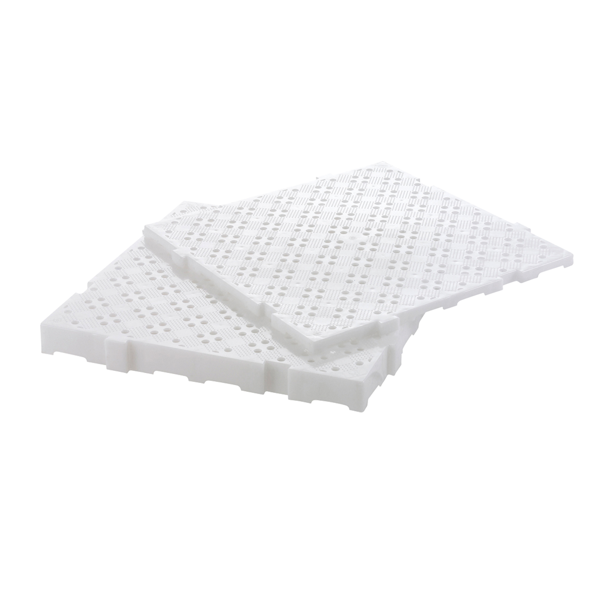 Caillebotis plastique alimentaire blanc (L) 500 x (P) 500 x (H) 50 mm