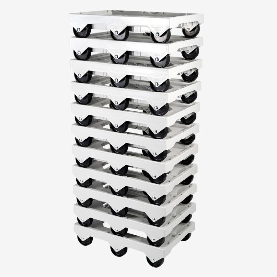Socle rouleur 6 roues - axe acier