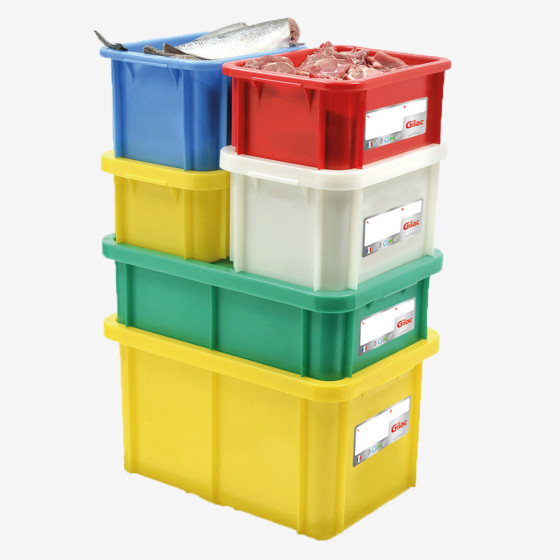 Bac renforcé HACCP 600 x 400 + couvercle