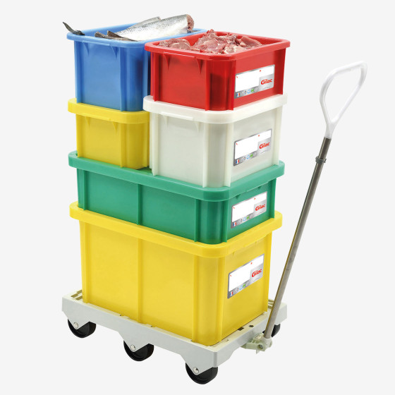 Bac renforcé HACCP 600 x 400 + couvercle