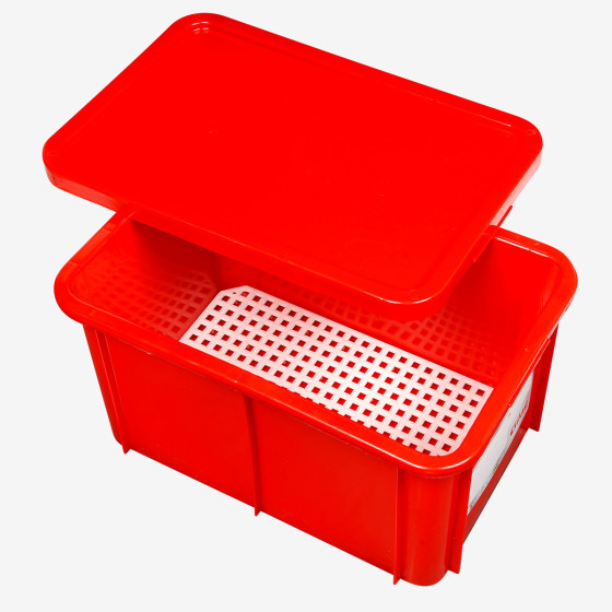 Bac renforcé HACCP 600 x 400 + couvercle