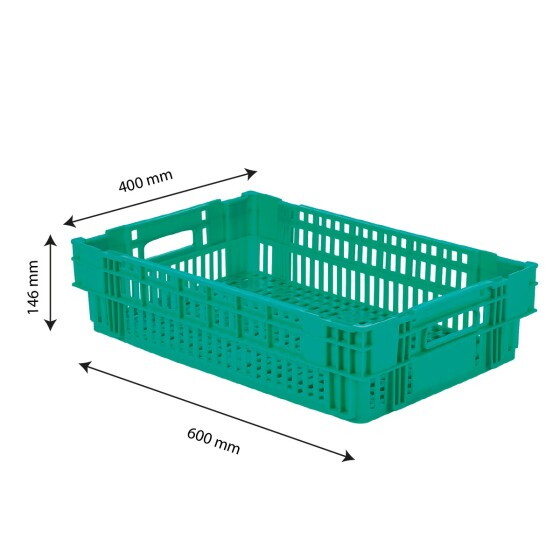 Caisse ajourée empilable emboîtable 600 x 400