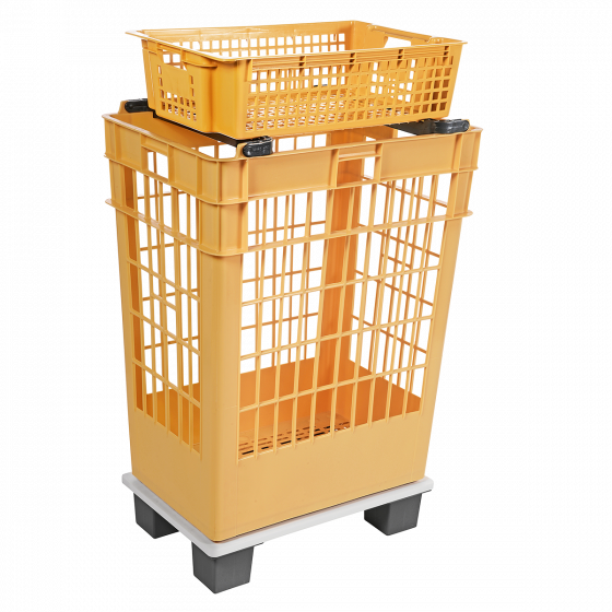 Large pastry crate - 28 L - beige