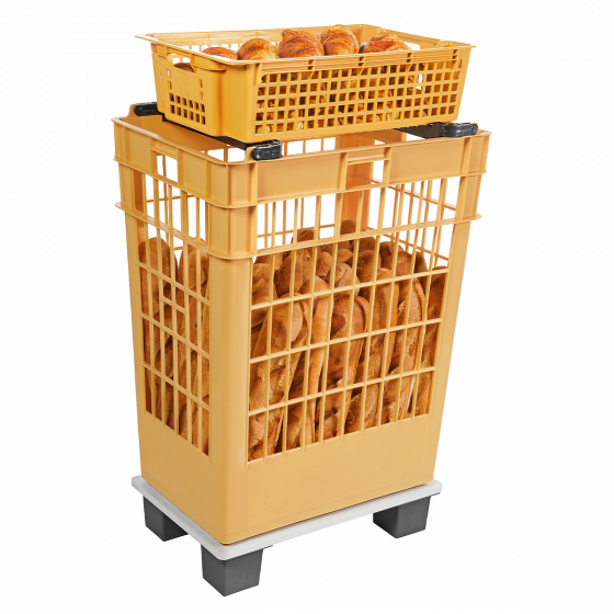 Large pastry crate - 28 L - beige