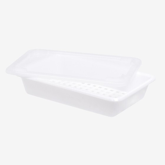 Bac plat HACCP avec grille + couvercle