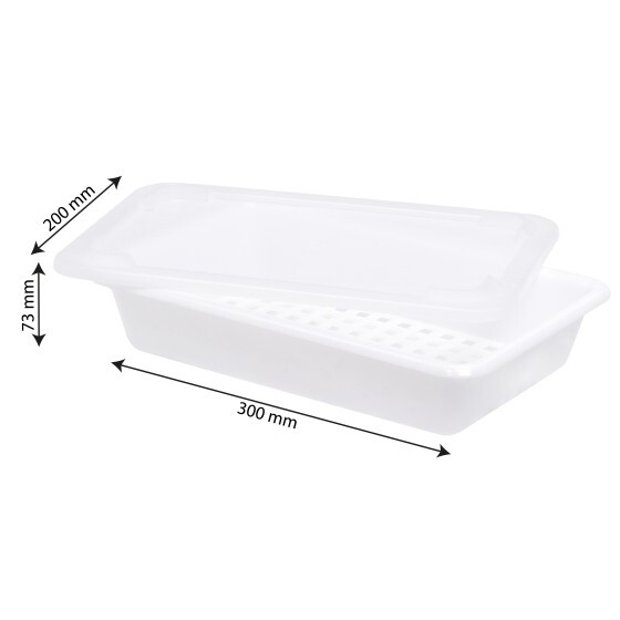 Bac plat HACCP avec grille + couvercle
