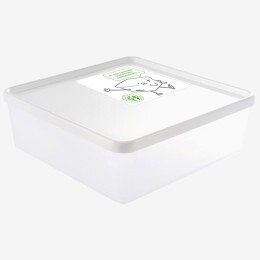 Airtight box 2.5 L + white lid - pack of 6
