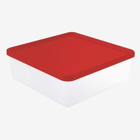 Airtight box 2.5 L + white lid - pack of 6