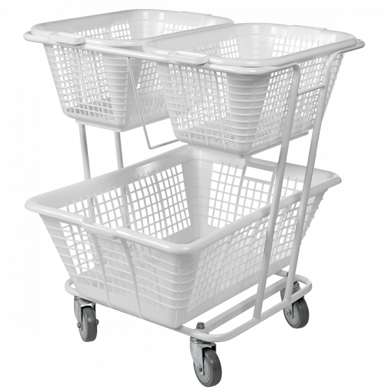 Trolley for laundry basket
