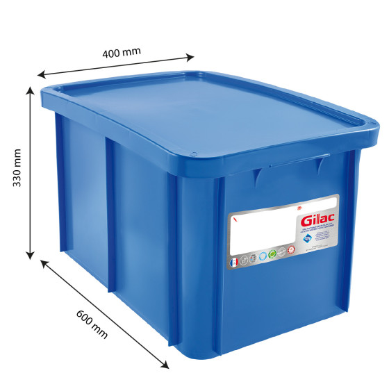 Bac renforcé Gilactiv 600 x 400 + couvercle
