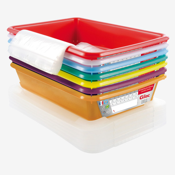 Bacs plat témoin + couvercle - lot de 7