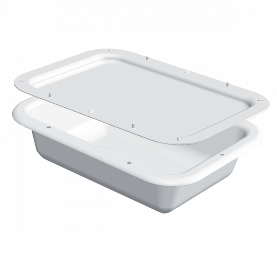 Rectangular dividing dough container lid - 400 x 300