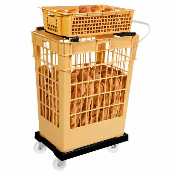 Large pastry crate - 28 L - beige