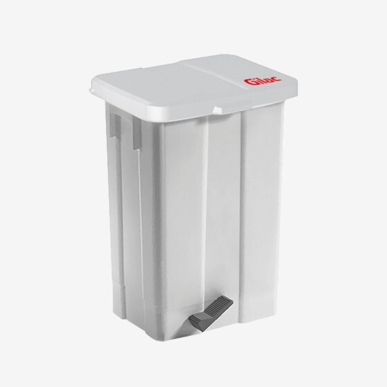 Poubelle compacte à pédale + couvercle