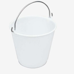 Graduated round bucket with stainless steel handle