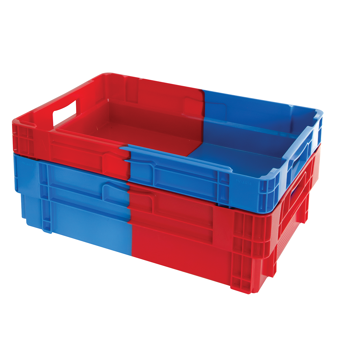 Two-Tone Plastic Stackable Tubs / Nestable Tubs - Greenwood Plastics  Industries