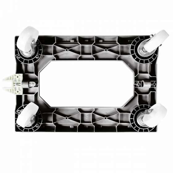 4 pivoting wheel dolly - steel wheel housing