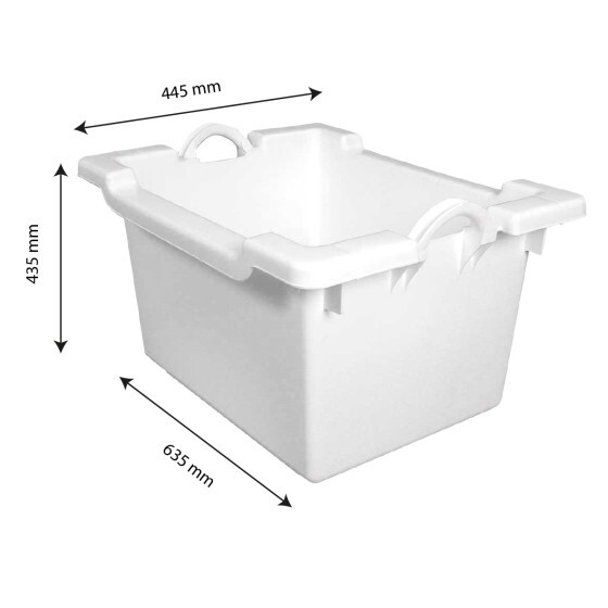 Reinforced stacking and nesting container