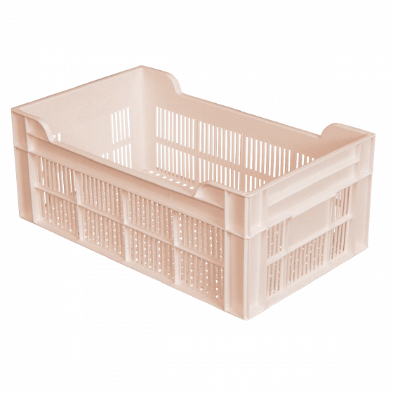 50 x 30 cm perforated crate - 20 L - pink