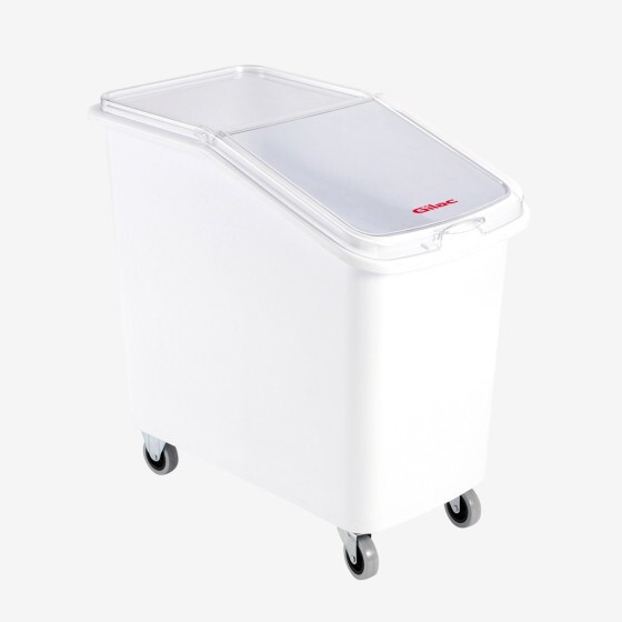 100 L ingredients container + lid - stainless steel wheel housing