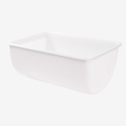 Large volume semicircular container
