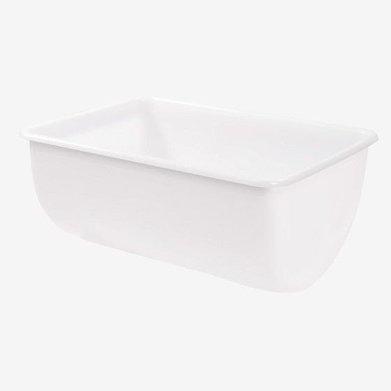 Large volume semicircular container