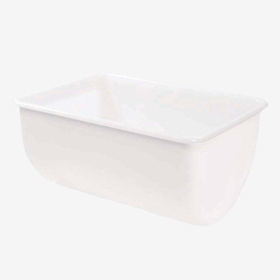 Bac grand volume semi-cylindrique