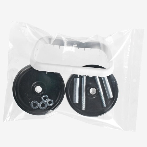 Roues + visserie pour support sac