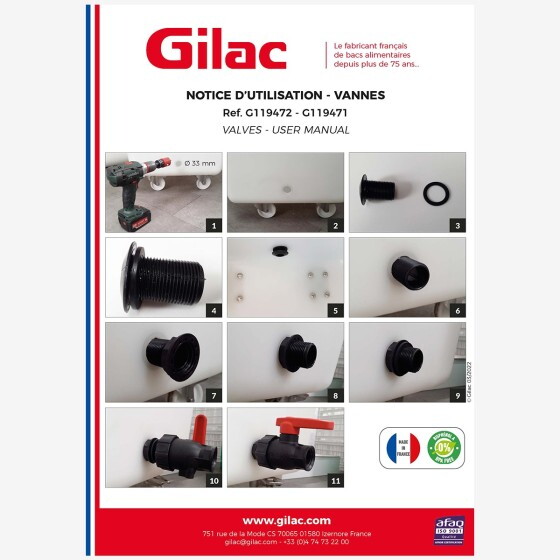 Vanne 70 L/min avec raccord pour bac grand volume