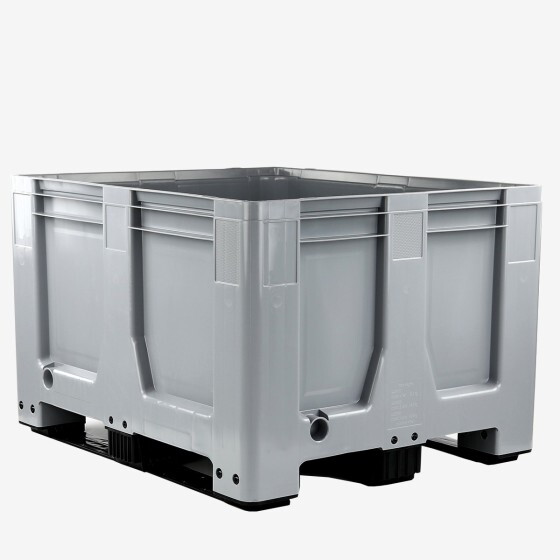 Pallet container with 3 runners - 1000 x 1200