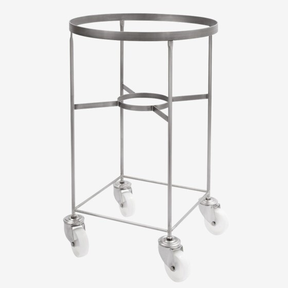 Chariot pour bac grand volume hémisphérique - inox