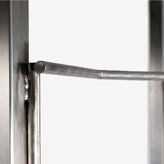 8-rack stainless steel trolley