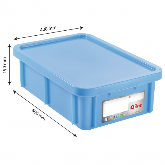 Rectangular HACCP container +  lid