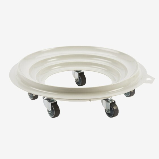 Socle rouleur rond 5 roues - chape acier