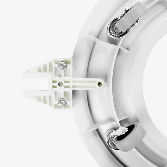 5-wheel round dolly - steel wheel housing