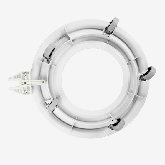 5-wheel round dolly - steel wheel housing