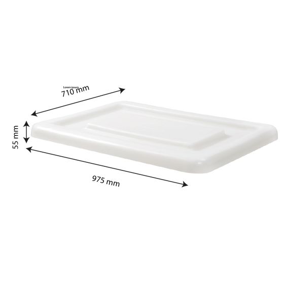 Lid for large volume semicircular container