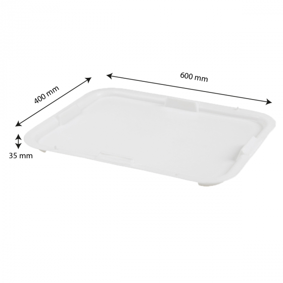 Rectangular dividing dough container lid - 600 x 400