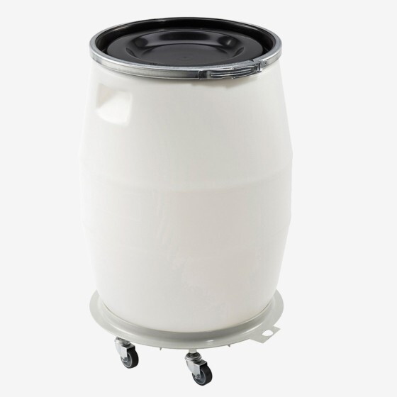 Socle rouleur rond 5 roues - chape acier