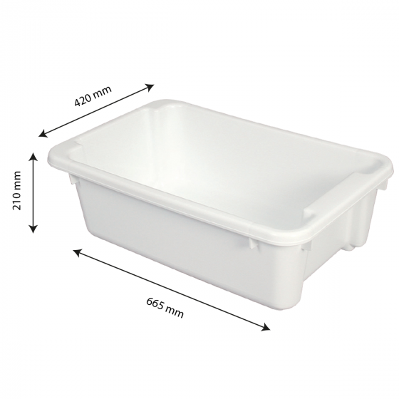 Rectangular reinforced stacking and nesting container